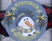 Snowman decoration Snowmen Melt Your Heart pattern packet instant download