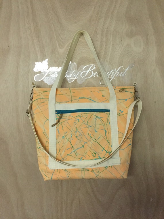 hand painted tote bag