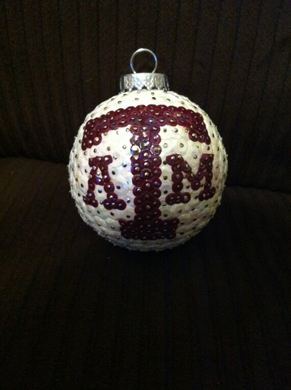 Items similar to Texas A&M Aggies Christmas sequin ornament on Etsy