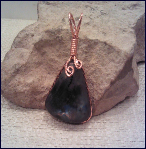 Labradorite Copper Wire Wrap Pendant Pw136