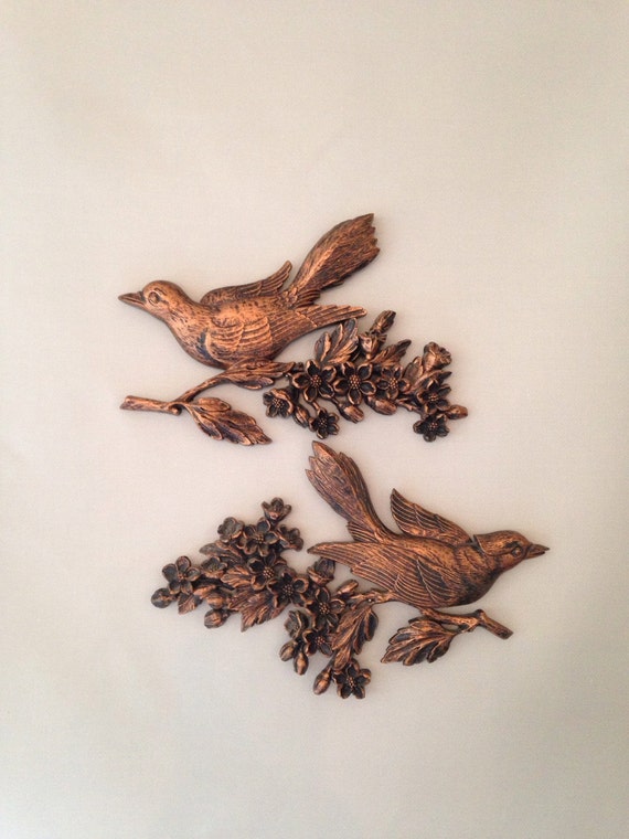 MidCentury Copper Birds Wall Art by MayaVintage on Etsy