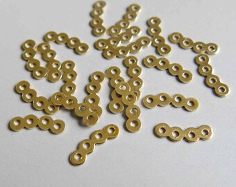 500pcs Raw Brass Connectors,Findings 11mm x 3mm - F202
