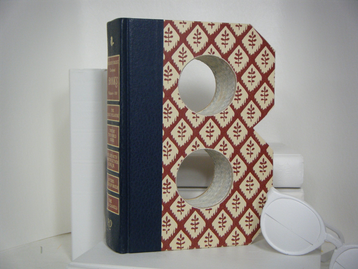 BOOK LETTER B Book Art Book Cut Letters Teachers Gift