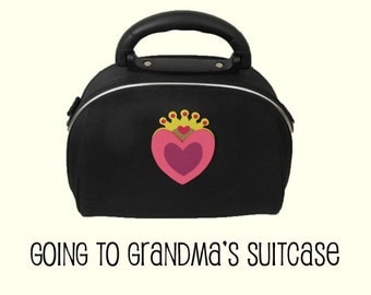 Going to Grandma's Suitcase / Kids suitcase / Child bag / Girls case / Makeup Case