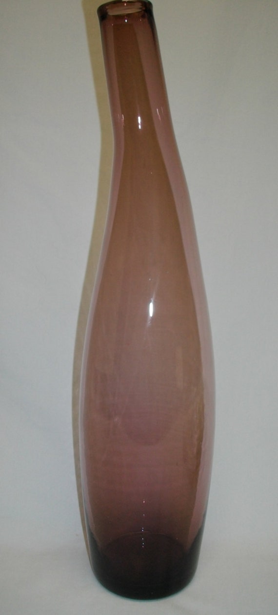 Glass Vase Bent Neck Mid Century Modern by YardSaleRescues on Etsy