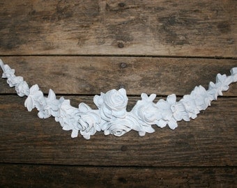 Large Rose Swag Furniture applique / chic furniture appliques / onlays / romantic cottage / shabby chic / DIY / home decorating
