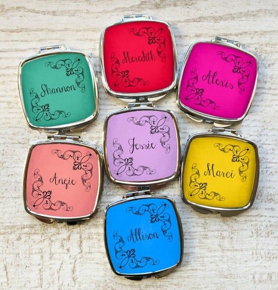 mirror   compact Compact  Bridesmaid Gifts Mirror bridesmaid  Gift  Personalized gift Bridesmaids