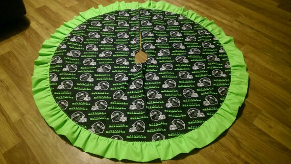 seattle seahawk christmas tree skirt with lime by seattle seahawk christmas tree skirt with lime by