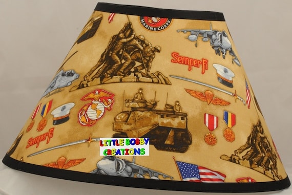 US Military Marine Corp Semper Fi Fabric Lamp Shade 10 Sizes