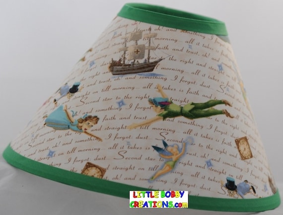 Limited Edition Disney 50th Anniversary Tinker Bell Lamp with Peter Pan & Family Stained Glass Shade