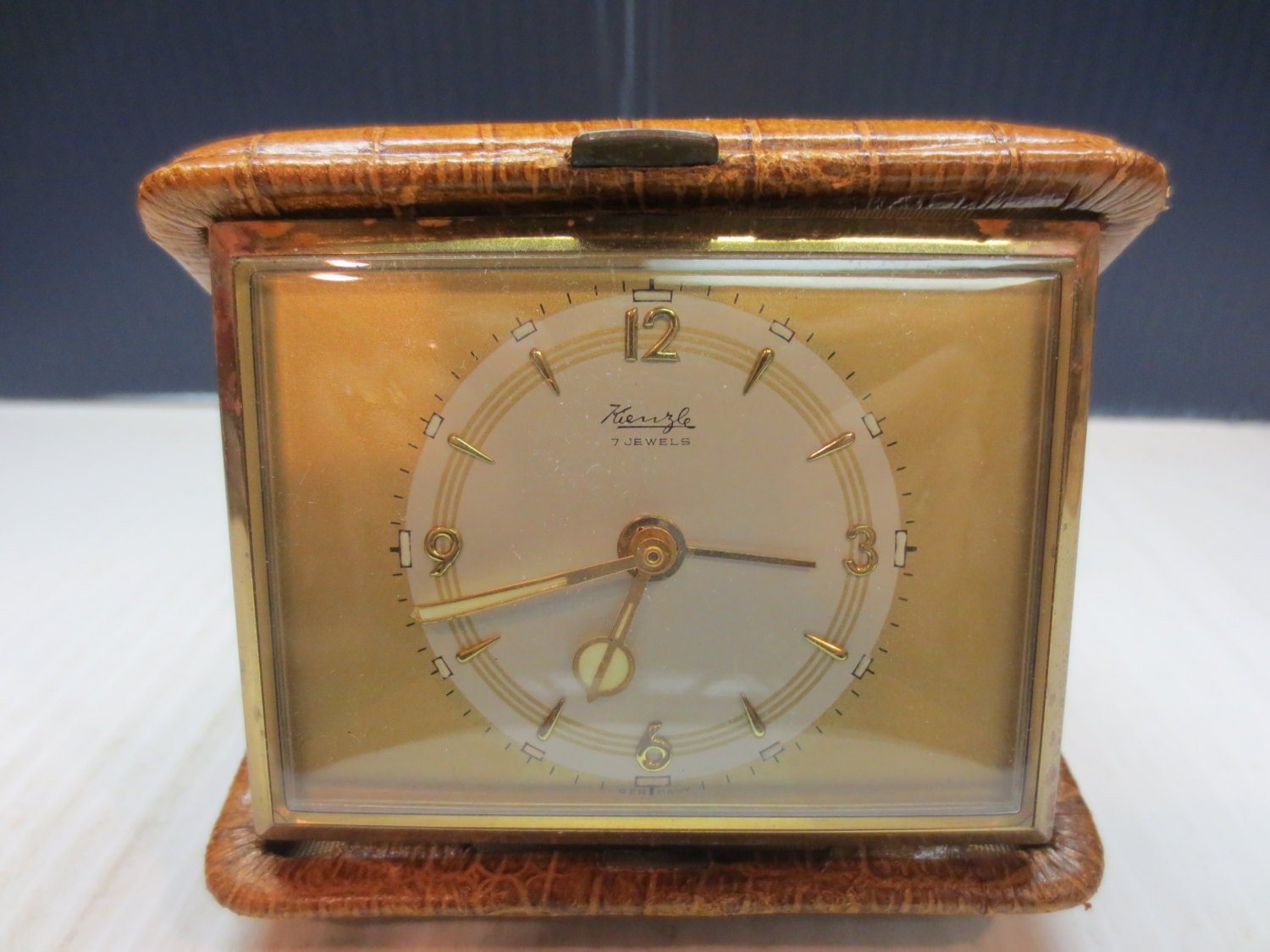 Vintage Kienzle 7jewel Travel Alarm Clock working
