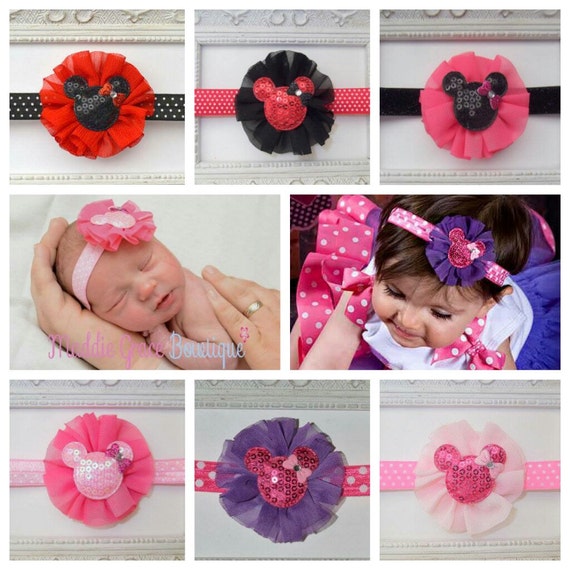 437 New baby headbands near me 618  Sweet Baby Girl Minnie Mouse Ballerina Flower Polka Dot Headbands   