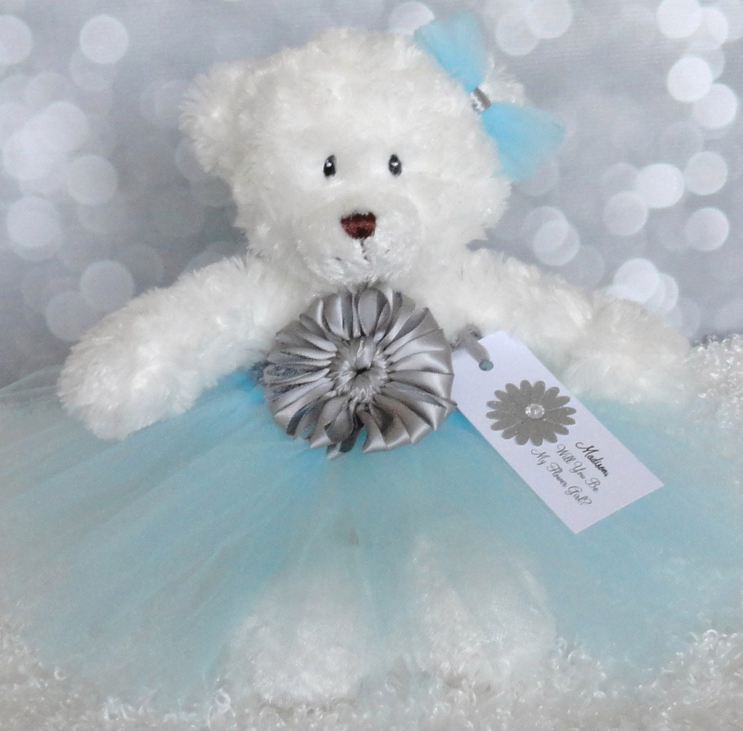 Flower Girl Gift Personalized Flower Girl Princess Tutu Teddy