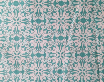 Riley Blake Designs Sunny Happy Skies for Bella BLVD C2733 100% Cotton Aqua and White 1/2 yard