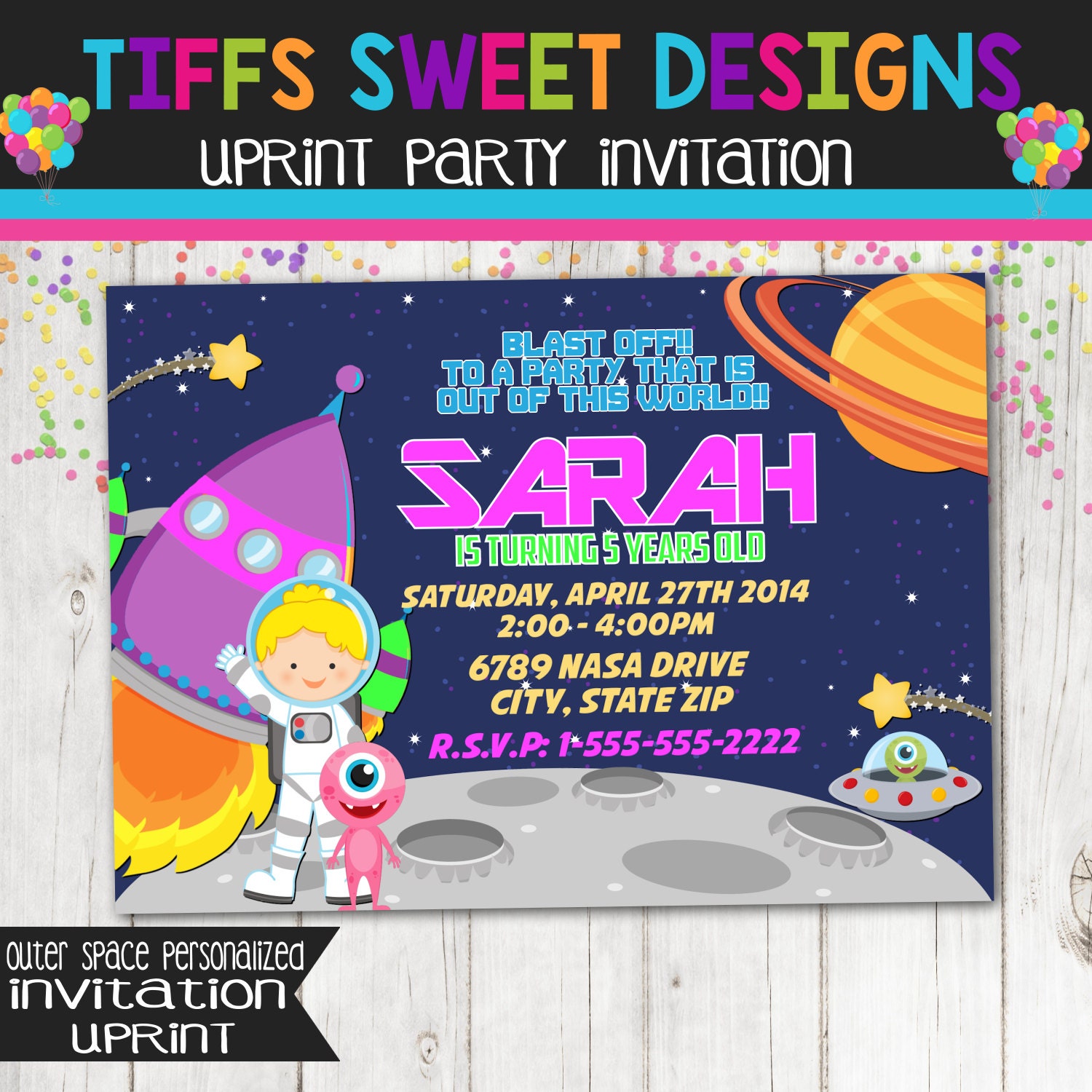 Outer Space Invitations 10