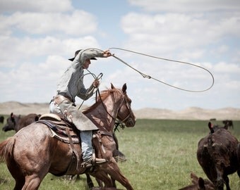 Cowboy lasso - fine art photography print, Nebraska