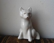 porcelain wolf figurine