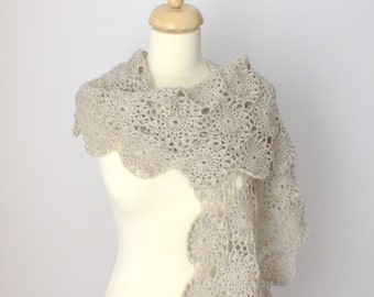 Crochet Shawl Pattern, Crochet Scarf Pattern, Alpana