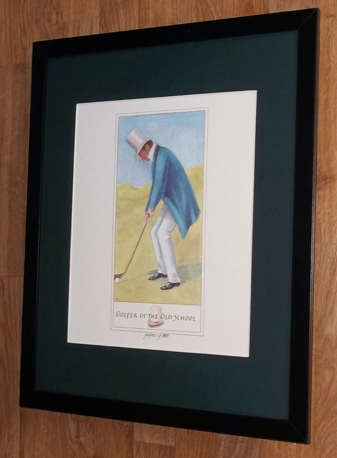 Golfers of 1905 20''x16'' frame vintage by PrintsandPostersCo