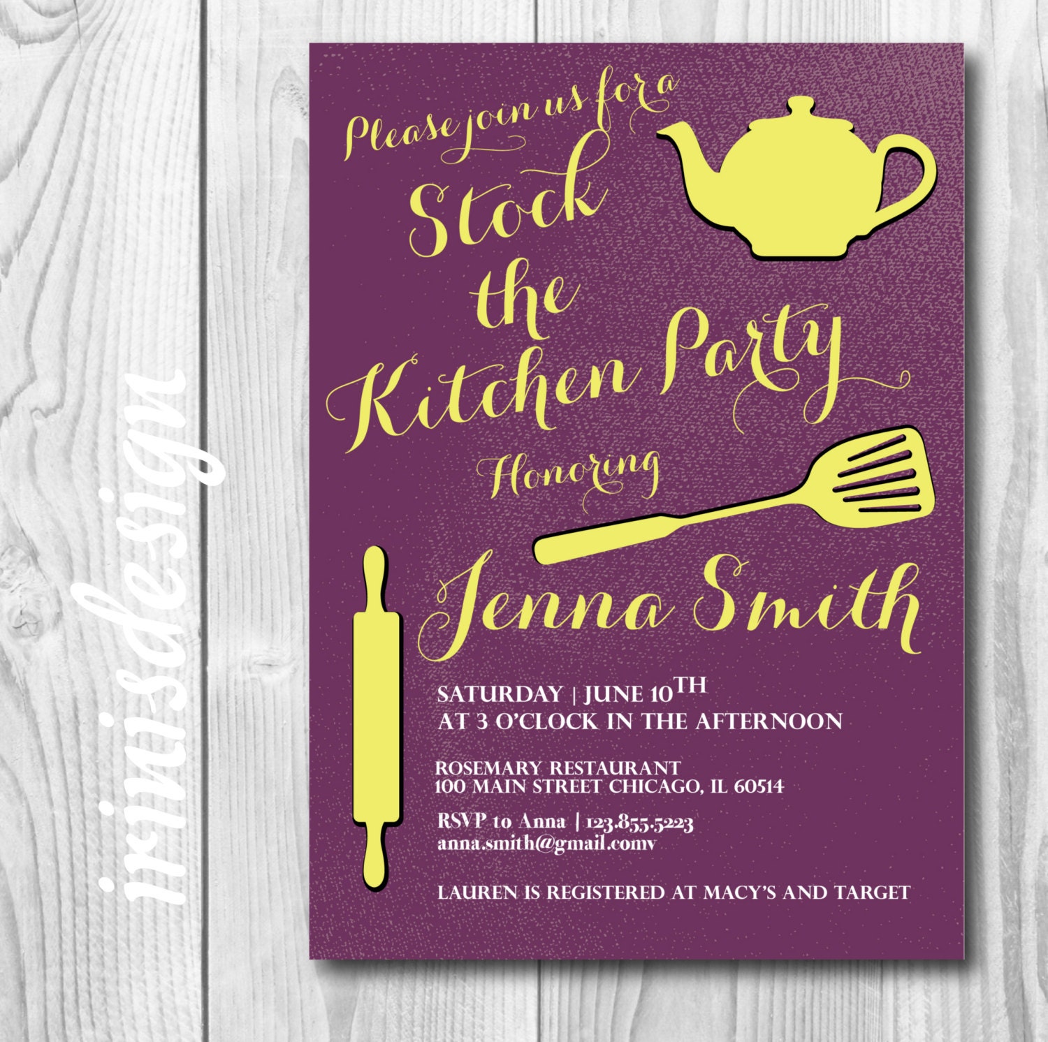 Bridal Shower Invitation Kitchen Stock the kitchen pantry