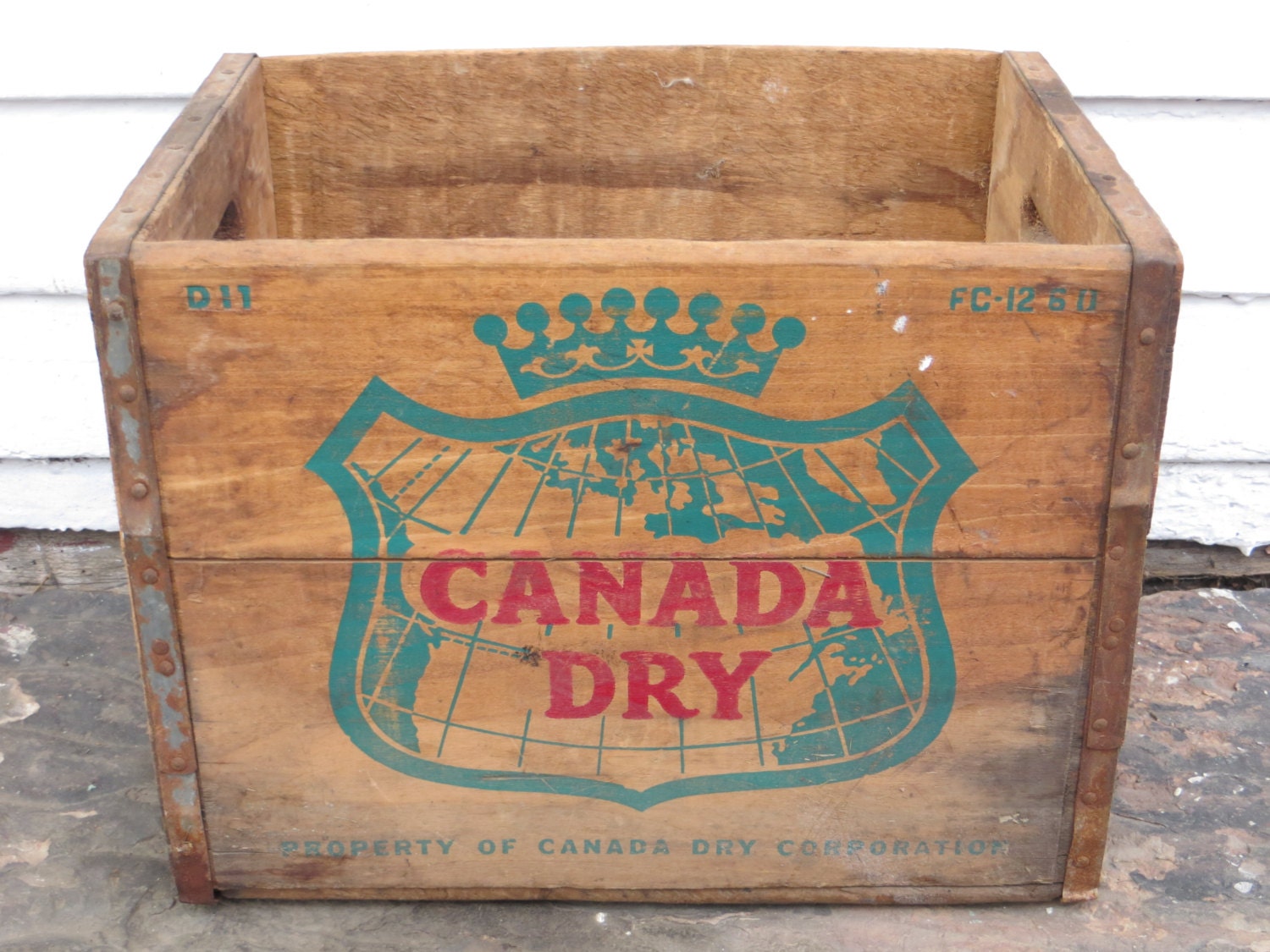 big rustic canada dry crate 1960 large wooden pop crate wood soda