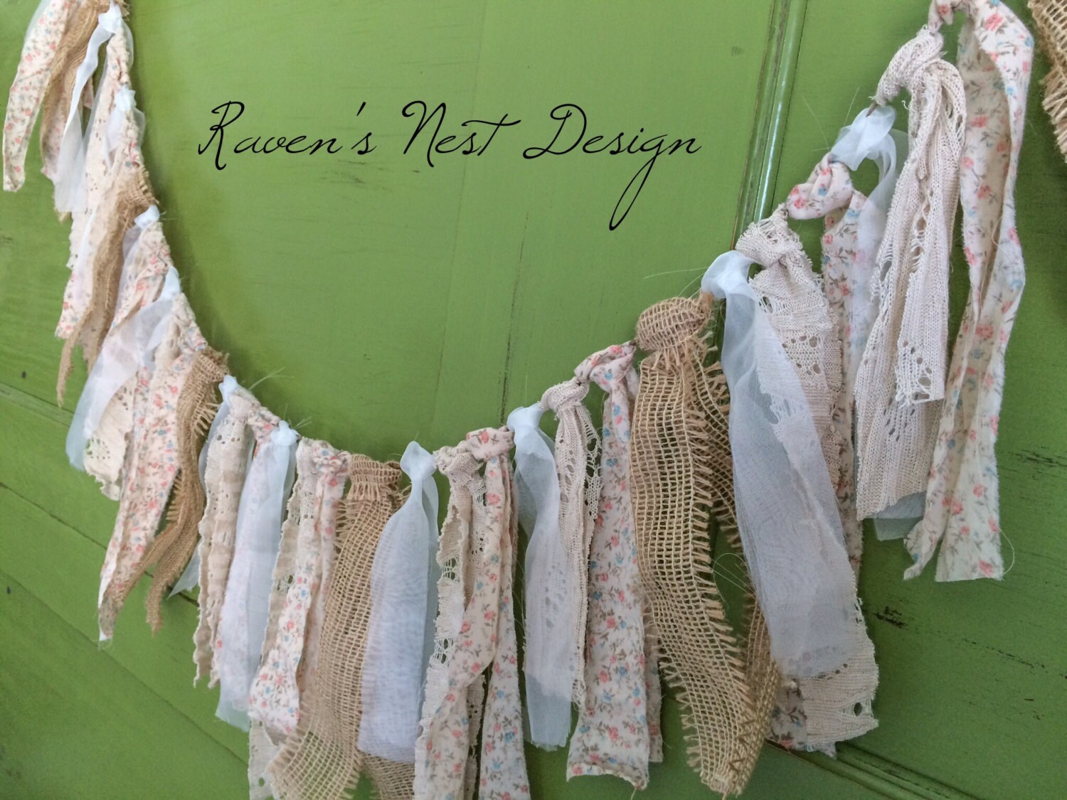 shabby chic fabric garland burlap fabric by ravensnestdesigns shabby chic fabric garland burlap fabric by ravensnestdesigns