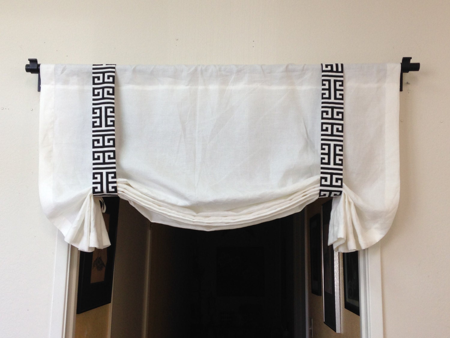 White Linen Valance Window Valance Housewares Window Treatment