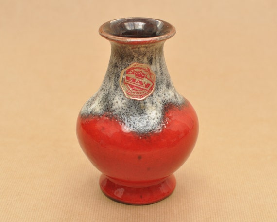 Items similar to Bay Keramik  Fat Lava  vase West German 