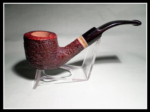 Briar Pipe New and Un-Smoked Chambersburg Pipe Works Rustic Bent Billiard