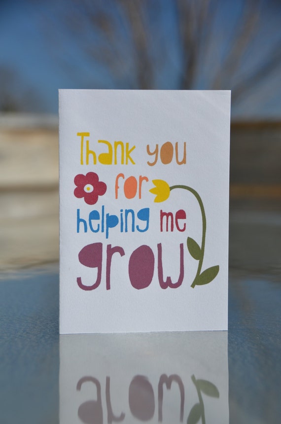 Stampin' Up Thank you for helping me grow Teacher or