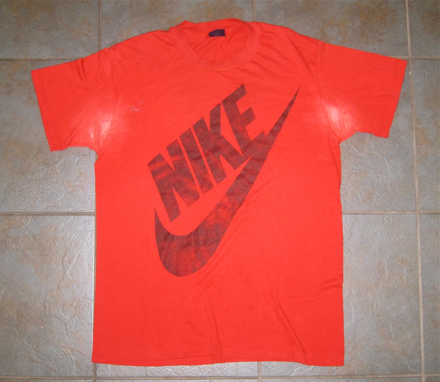 Vintage Nike Swoosh Logo Blue Tag Shirt 90's by DiggingVintage