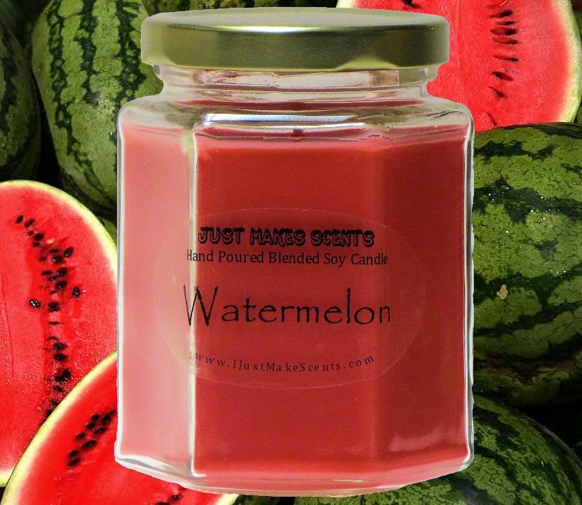 Watermelon Scented Blended Soy Candle Free Shipping on