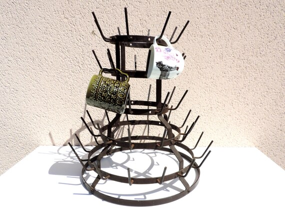 bottle vintage wine drying rack Vintage Bottle French Drying Rack Metal by SouvenirsdeVoyages