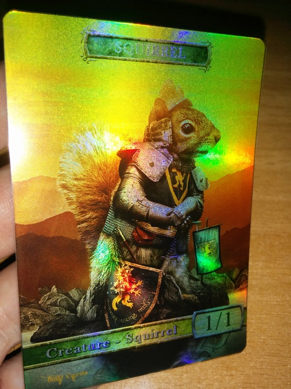 1x Squirrel Token 1 FOIL Custom Altered MTG by GnDAlteredCards