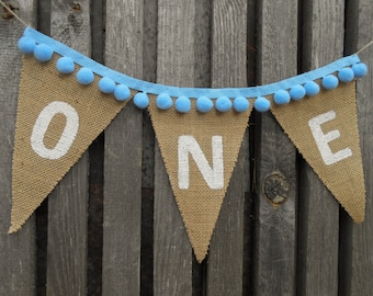 One Banner High Chair Banner I Am One Boy Banner 1st Birthday Banner Boy Banner Babies First Birthday One Burlap Banner Birthday One Banner