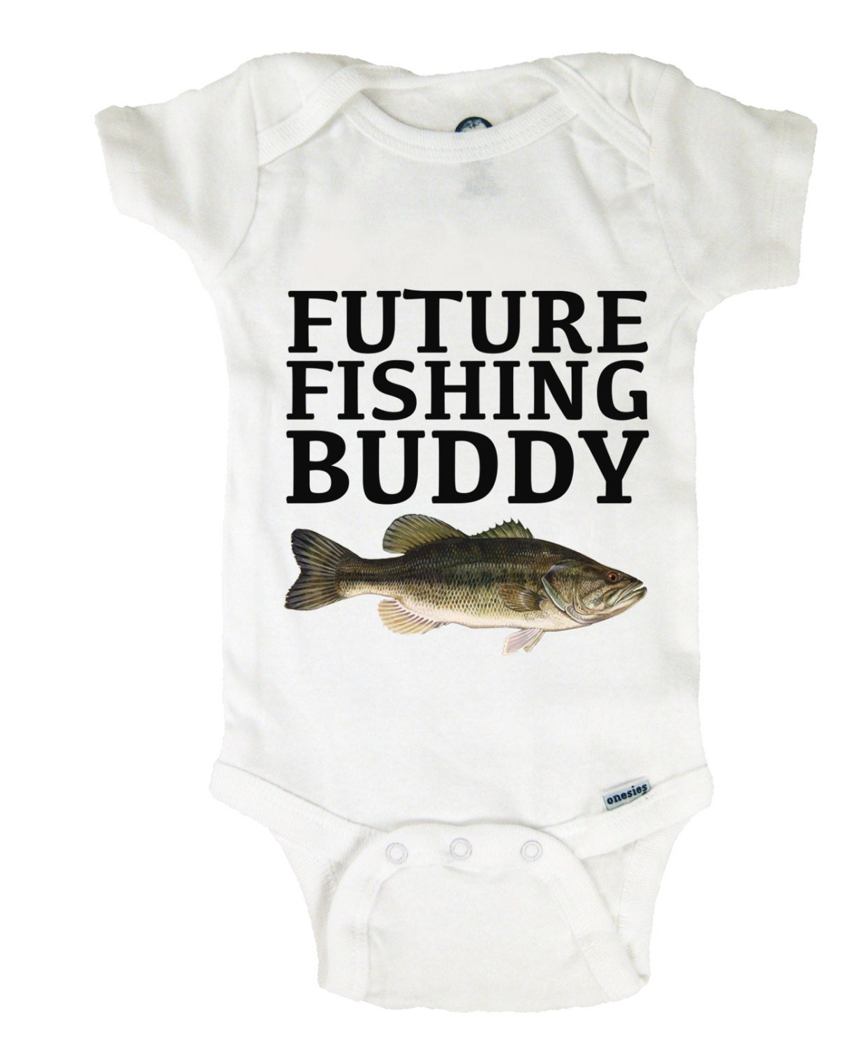 Baby Onesie Future Fishing Buddy with Bass Bodysuit Baby