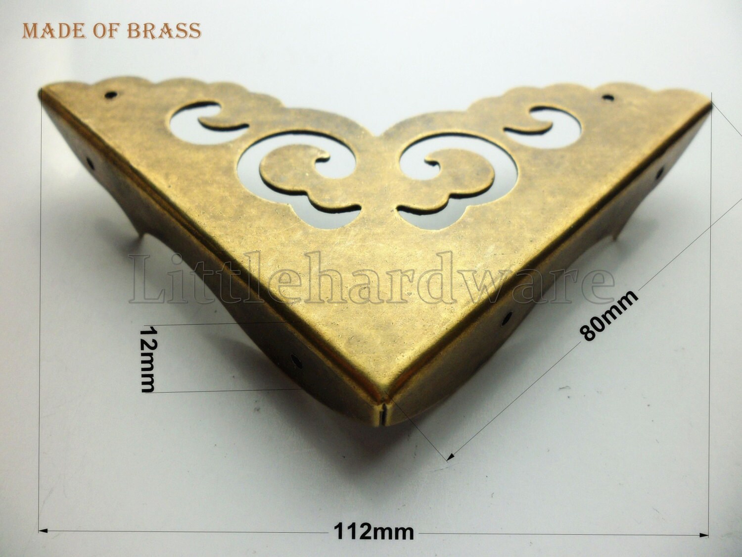 A Pair of big solid brass corner/ornate brass corners/brass