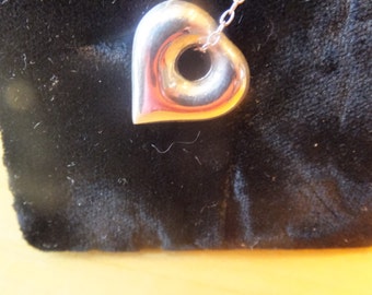 Floating Sterling Heart and Sterling Chain