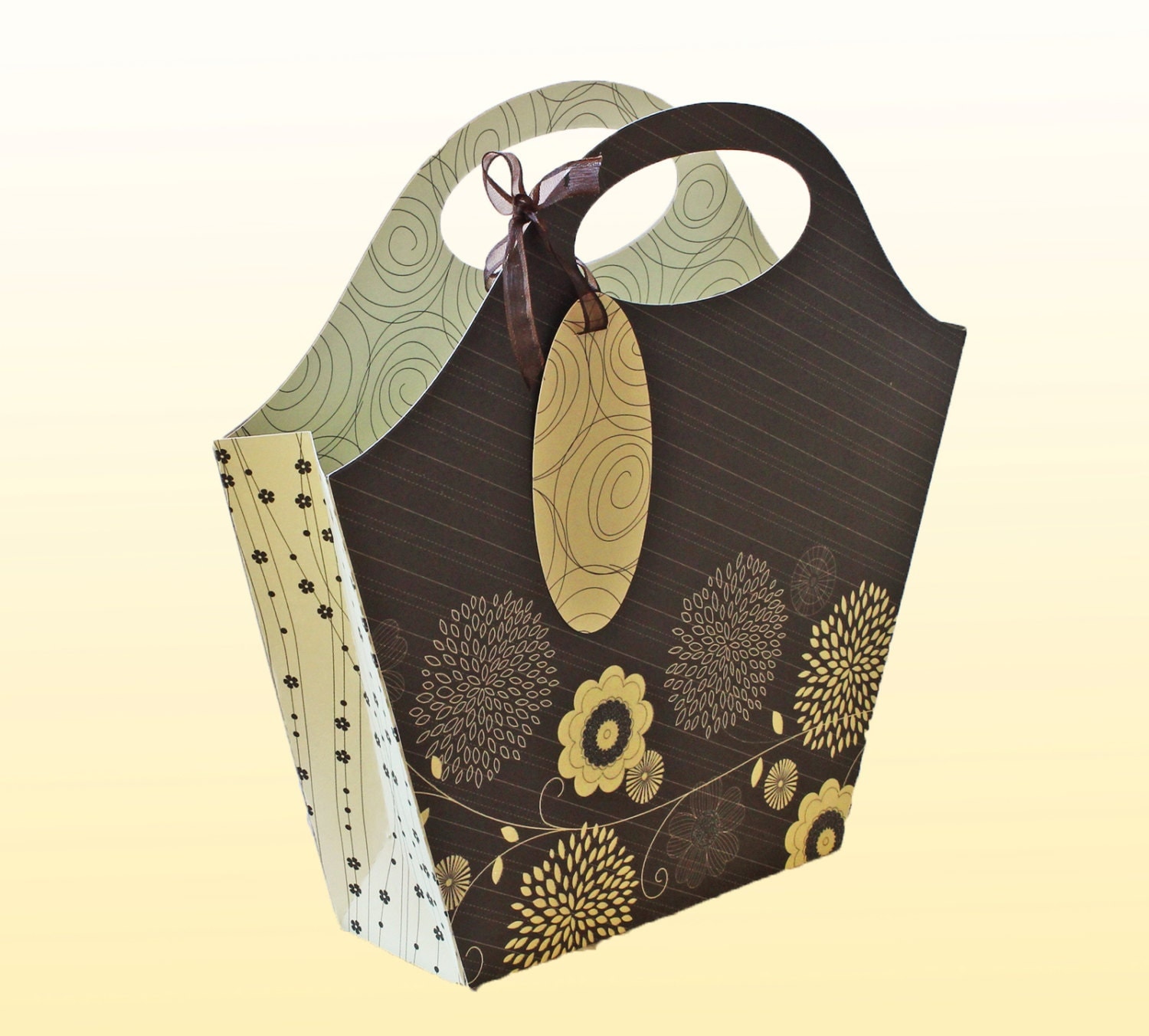Download 3D SVG PDF Shopping bag style Gift Bag DIGITAL download