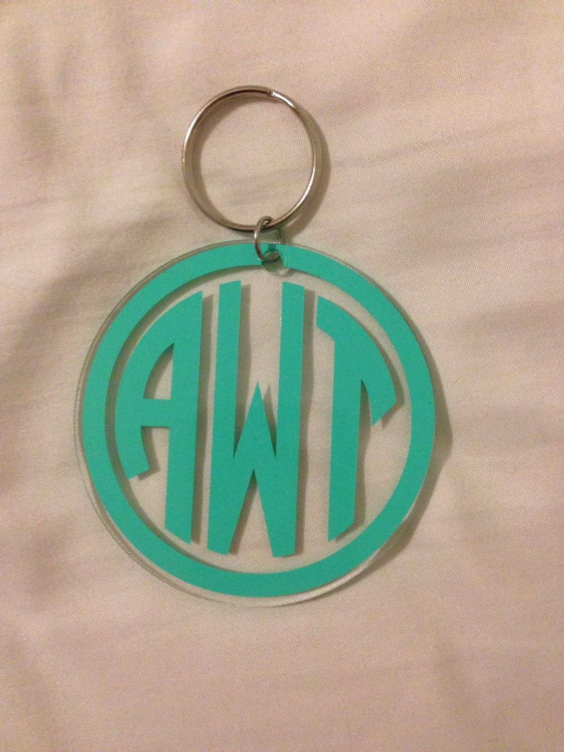 Personalized Vinyl Monogram Keychain