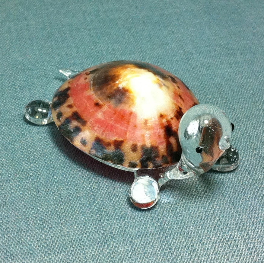 glass blown turtle