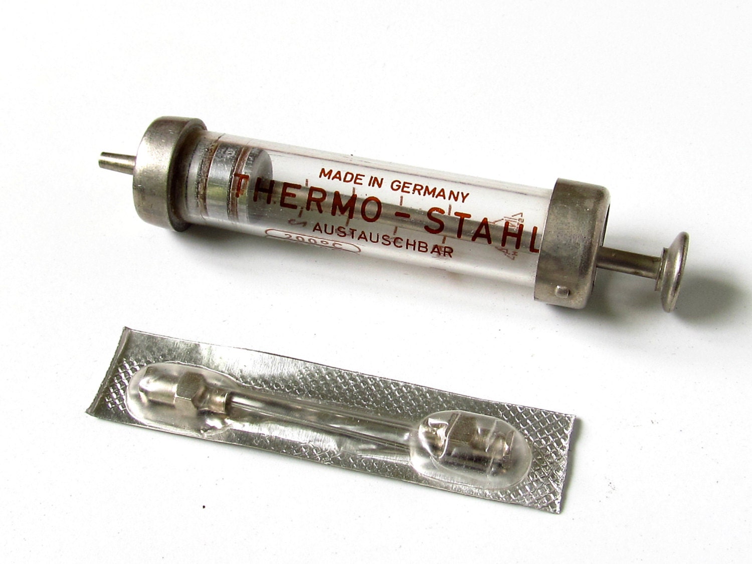 Vintage Germany medical syringe. 5 ml