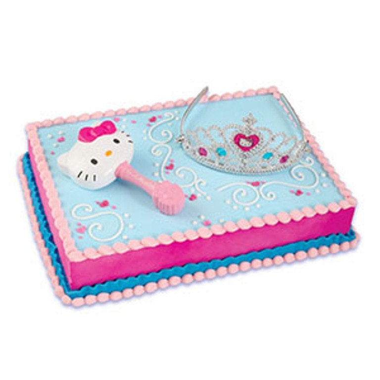 Hello Kitty Princess Tiara and Wand Cake Topper