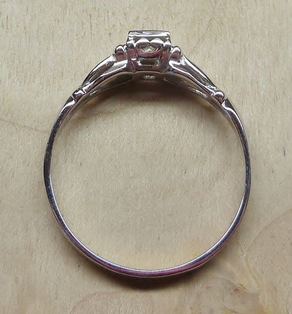 Antique Diamond Ring .18ct Princess Cut Diamond Unique