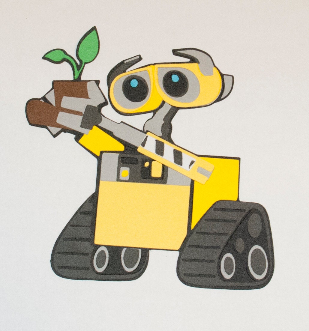 WallE with Plant WallE Best of Pixar by PapercraftCollective