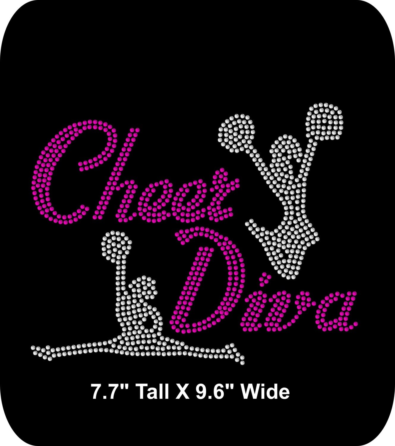 Rhinestone Bling Ironon Tshirt Transfer Cheer Cheerleading