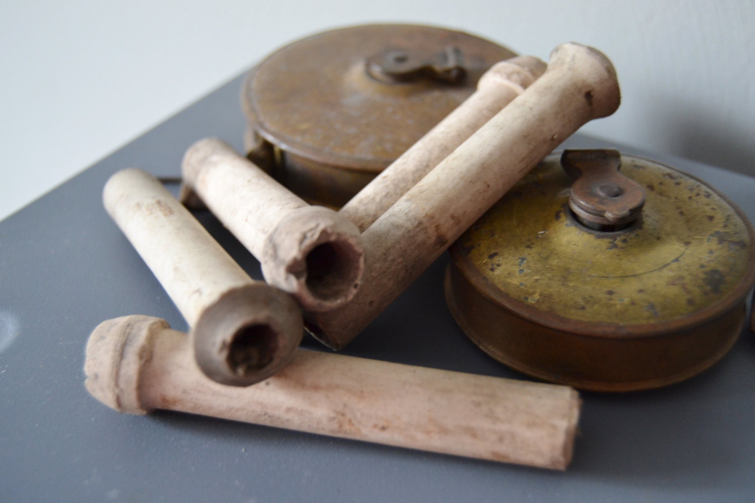 Porcelain Tube Insulators Antique Early 1900s by MyDadsParadise