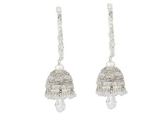 Silver Jhumki Earrings