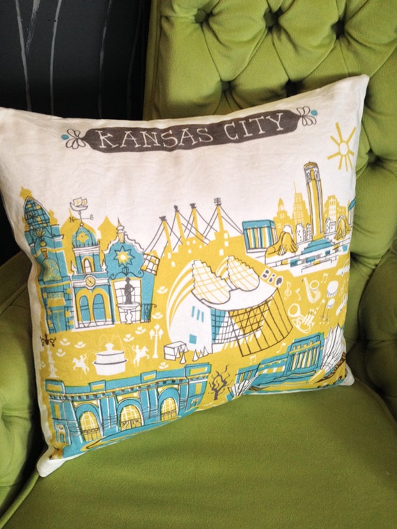 Kansas City Pillow CoverHome by TammySmithDesign on Etsy
