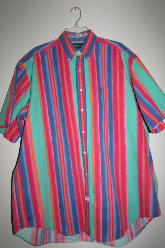 Vintage Striped Multi Color Ralph Lauren Polo shirt by LOculture